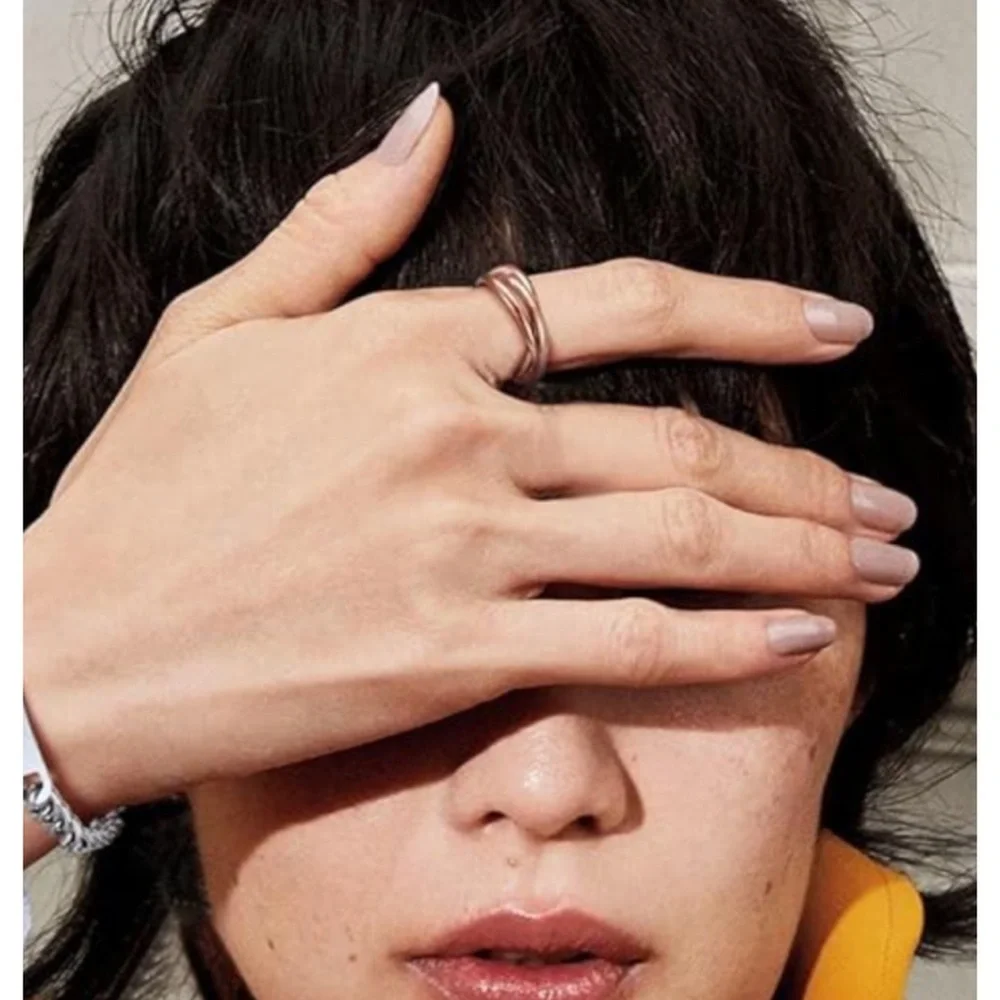 Rose Gold Interconnected Anxiety Fidget Rings - Picture 2 of 9